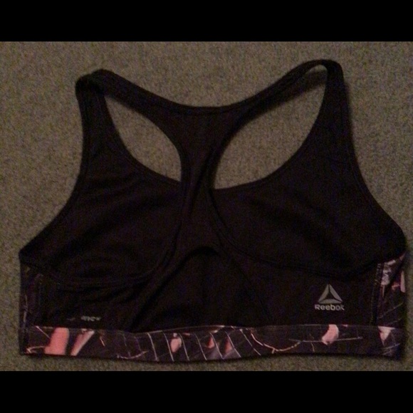 Reebok Dark Purple Patterned Sports Bra - Picture 4 of 4